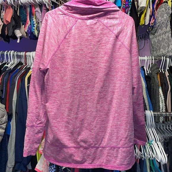 RBX Pink Cowl Neck Hoodie pockets thumb holes like new no tag fits large - Picture 7 of 9